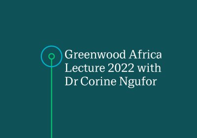 活动卡片与文本:绿色非洲讲座2022与科琳·恩古弗博士